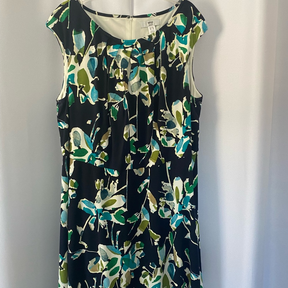 Beautiful light weight Navy multi dress